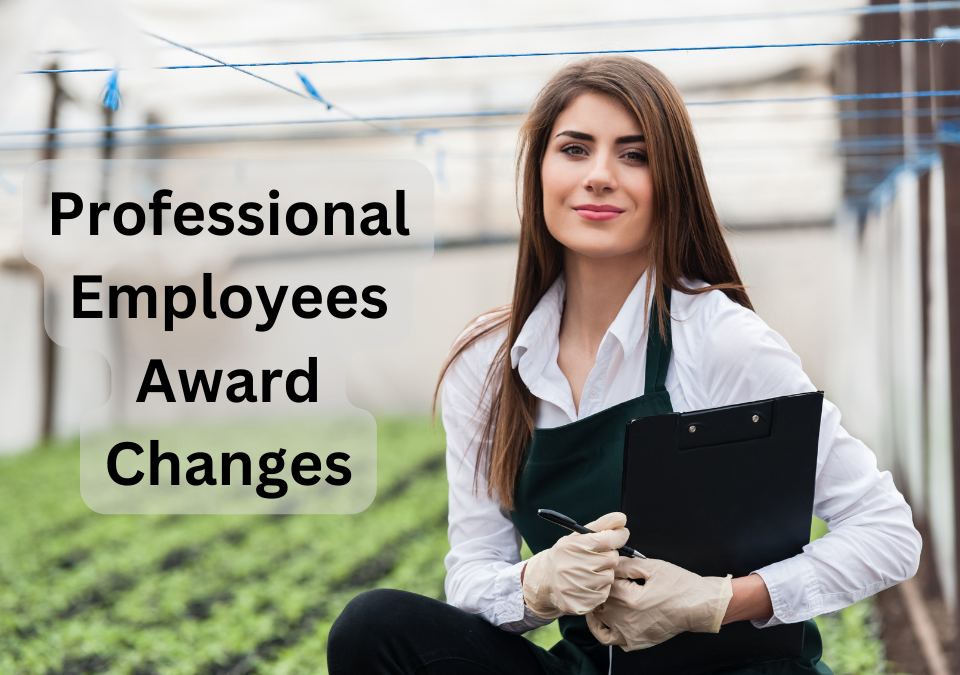 Changes to Professional Employees Award (Sept 2023)